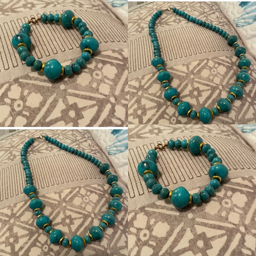 Turquoise Necklace and Bracelet Set